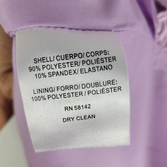 New Gal Meets Glam Emma Ruffle Peter Pan Collar Short Sleeve Sheath Dress Lilac - Picture 12 of 12